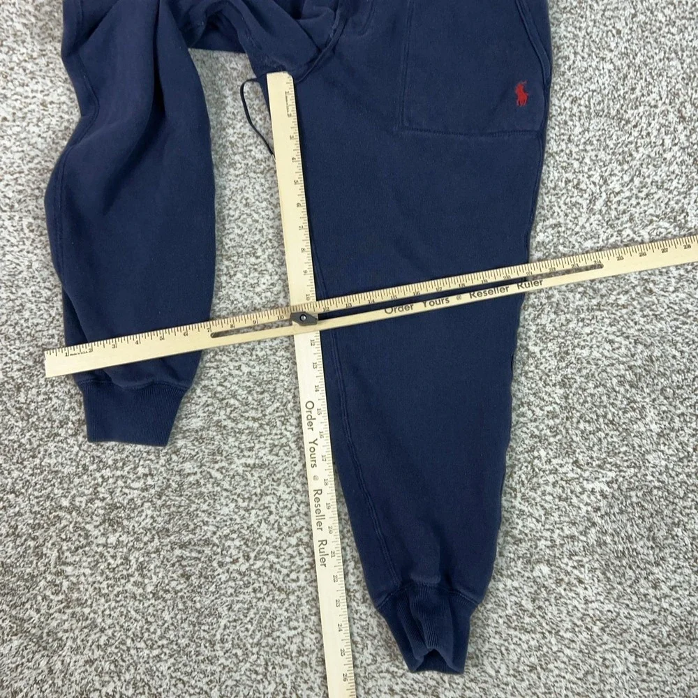 Polo Ralph Lauren Pants Womens M Blue Fleece Sweatpants Jogger Pockets Lounge